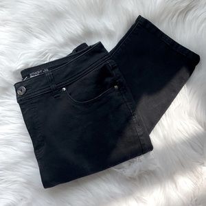 INC international concepts black straight leg regular fit jeans women’s size 8